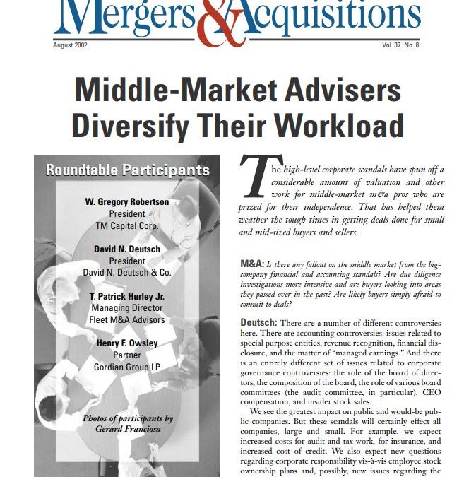 Mergers & Acquisitions, August, 2002