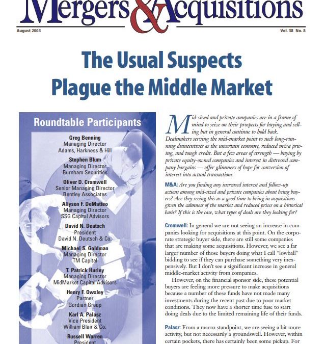 Mergers & Acquisitions, August, 2003